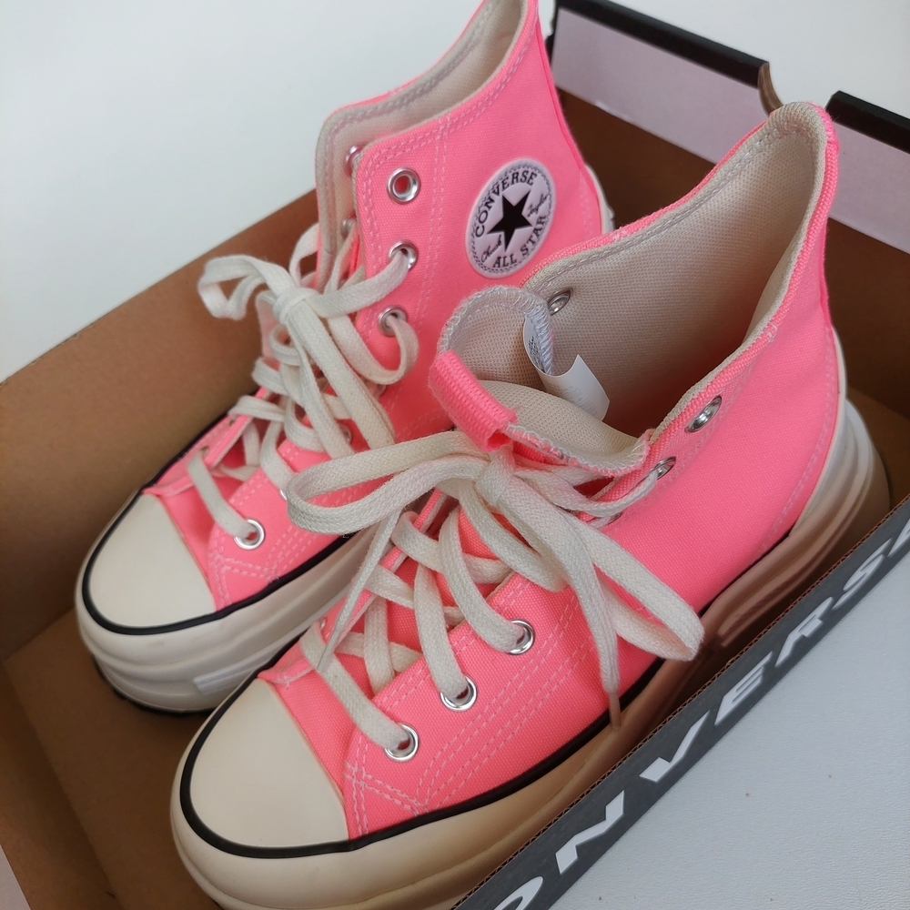 Converse Women's Run Star Legacy CX Hi Canvad Electric Blush High-Top Sneakers - Picture 6 of 6